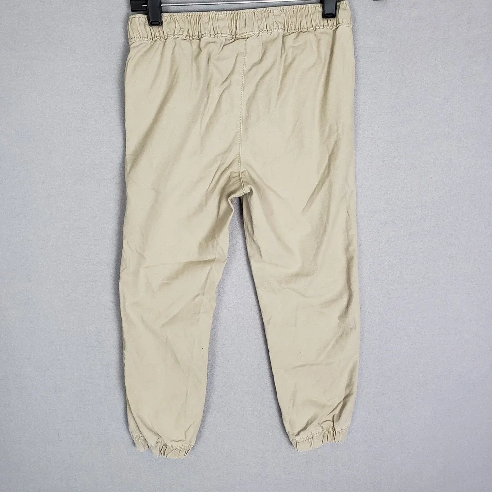 GAP Kids Sz M Drawstring Waist Jogger‎ Pants Beige Tan Casual Neutral Athleisure